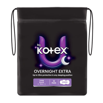 U By Kotex Overnight Extra Maxi Pads 10 Pack