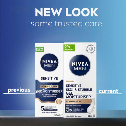 Nivea Men Sensitive Skin & Stubble Gel Moisturiser 50ml