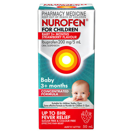 Nurofen For Children Baby 3+ Months Strawberry 50ml