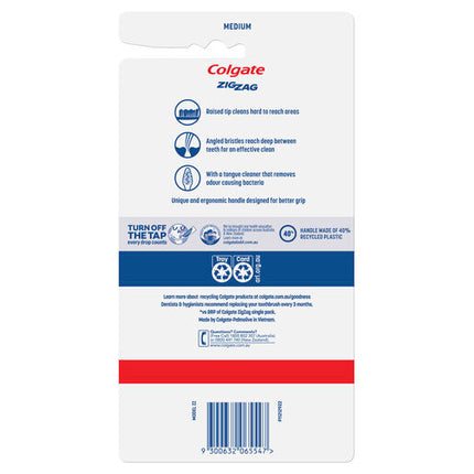 Colgate Toothbrush Zig Zag Medium 6pk