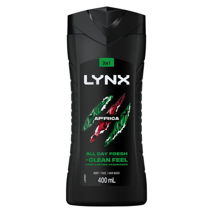 Lynx Body Wash Africa 3IN1 400ml