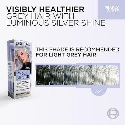 L'Oréal Paris Cool Silver Pure White Enhancing Silver Treatment for Natural Grey Hair