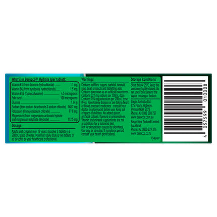 Berocca Hydrate Orange 20 Effervescent Tablets