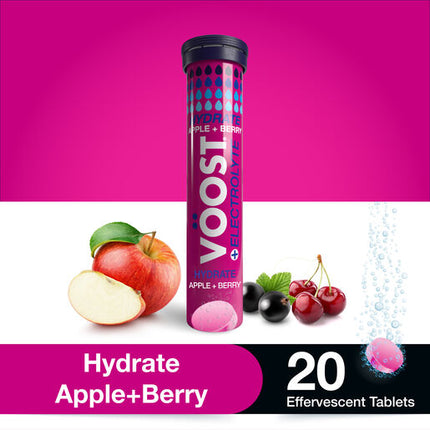 Voost Hydrate Apple + Berry Effervescent Tablets 20 Pack
