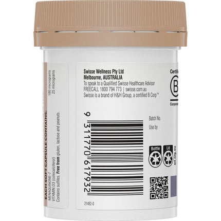 Swisse Ultiboost Vitamin K2 + D3 30 Capsules
