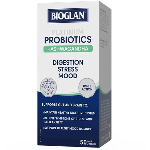 Bioglan Probiotic + Ashwagandha 50 Tablets