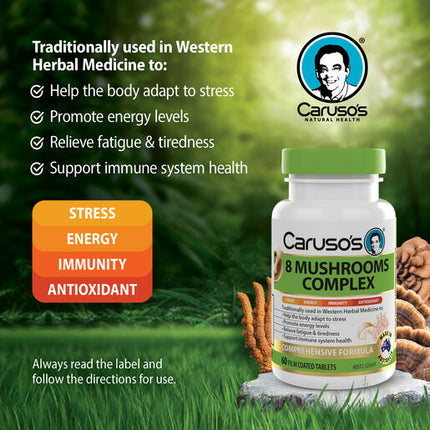 Caruso's 8 Mushrooms Complex 60 Tablets