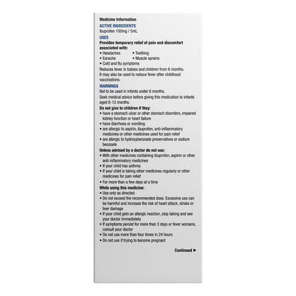 Chemists' Own Ibuprofen Pain & Fever Suspension 200ml