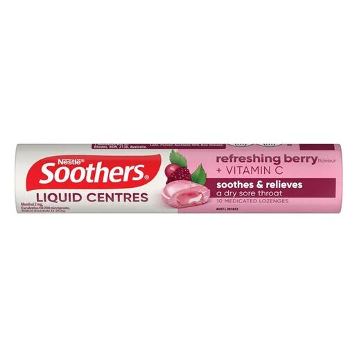 Soothers Liquid Centres Refreshing Berry Stick 10 Lozenges