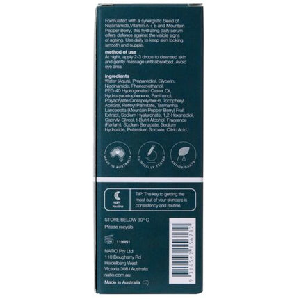 Natio Men Plus Wrinkle Defence Overnight Serum 30mL