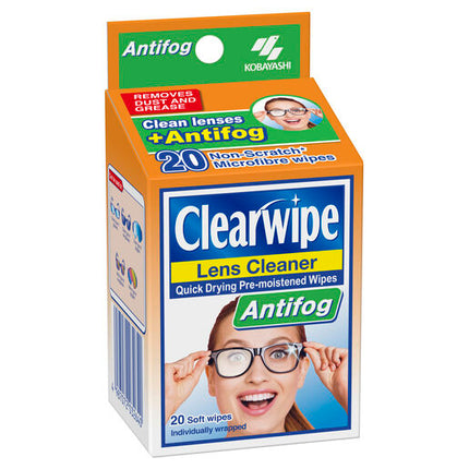 Clearwipe AntiFog Lens Cleaner 20 Wipes