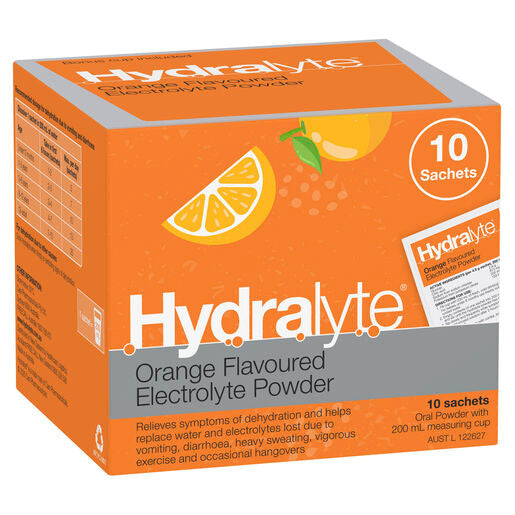 Hydralyte Electrolyte Powder Orange 10 Pack