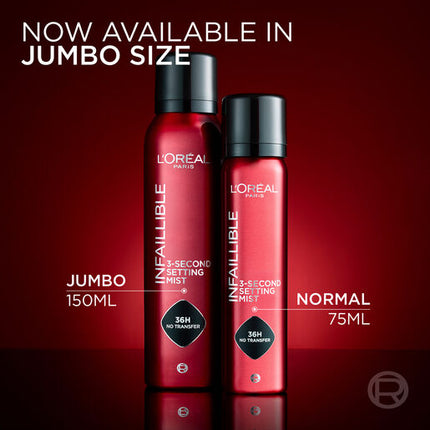 L'Oréal Paris Infallible 3-Second Jumbo Setting Mist 150mL