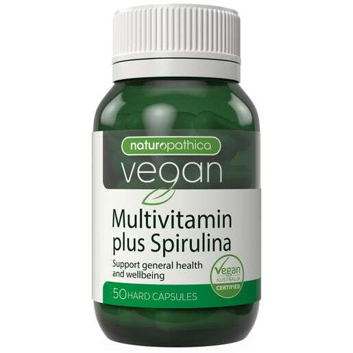 Naturopathica Vegan Multivitamin Plus Spirulina 50 Capsules