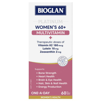 Bioglan Platinum Womens 60+ Multi 60 Tablets