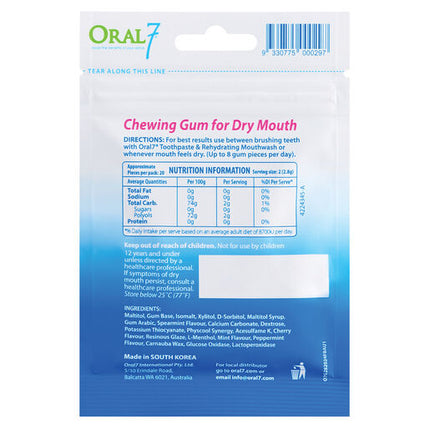 Oral7 Dry Mouth Gum 20 Pack