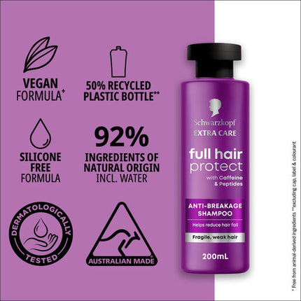 Schwarzkopf Extra Care Full Hair Protect Anti-Breakage Shampoo 200mL