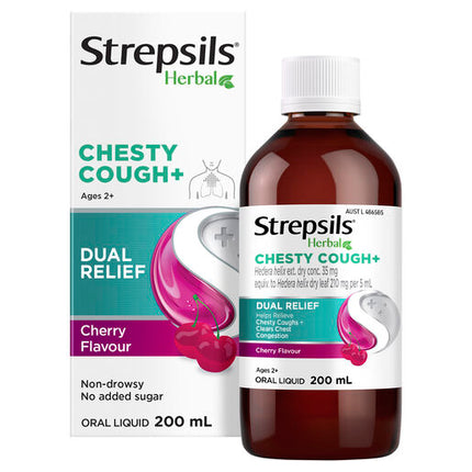 Strepsils Herbal Chesty Cough+ Liquid 200ml