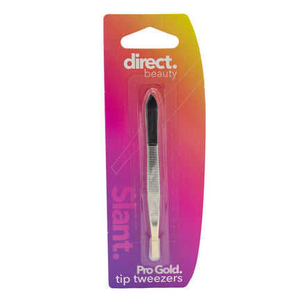 Direct Beauty Pro Gold Tip Tweezers Slant
