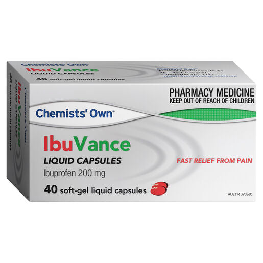 Chemists' Own IbuVance Liquid Caps 200mg 40