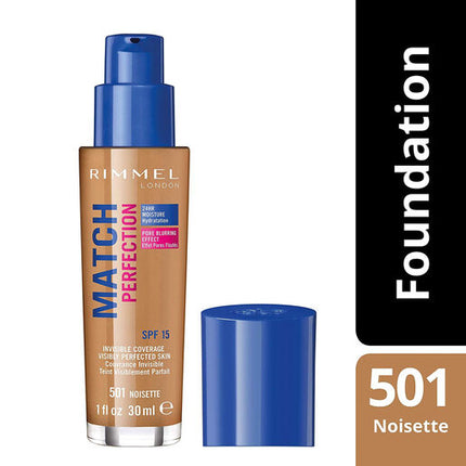 Rimmel London Match Perfection Foundation Noisette 501