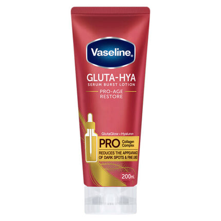 Vaseline Gluta-Hya Body Lotion for visibly bright and smooth skin Pro-Age Restore with Pro Collagen Complex 200mL