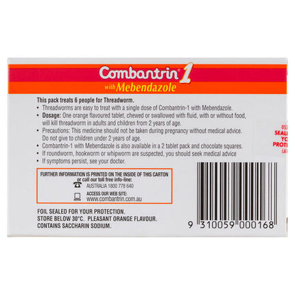 Combantrin -1 Threadworm Tablets 6 Pack