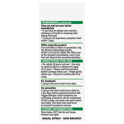 Flixonase Allergy & Hayfever 24 Hour Nasal Spray 120 Doses