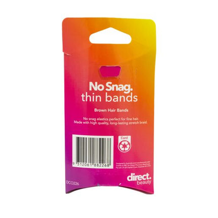 Direct Beauty No Snag Thin Bands Brown 18 Pack