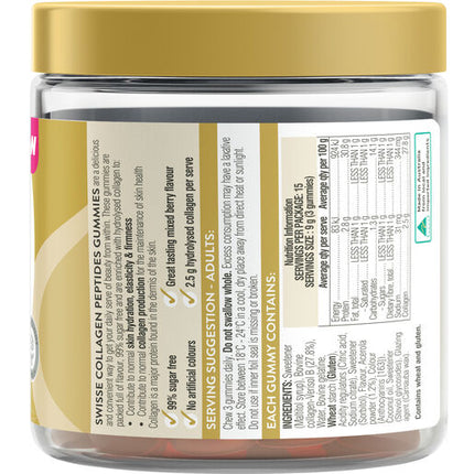 Swisse Collagen Peptide Gummies 45 Pack New Formula