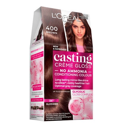 L'Oreal Casting Creme Gloss Semi-Permanent Hair Colour 400 Brown