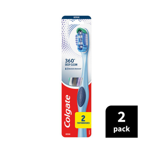Colgate 360° Toothbrush Medium Twin Pack