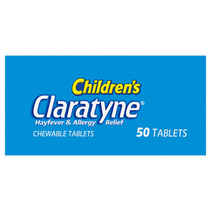 Children'S Claratyne Antihistamine Hayfever & Allergy Relief  Grape Flavoured Chewable Tablets 50 Pack
