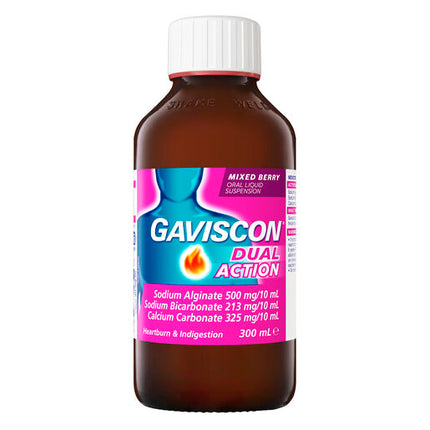 Gaviscon Dual Action Heartburn & Indigestion Relief Mixed Berry 300ml