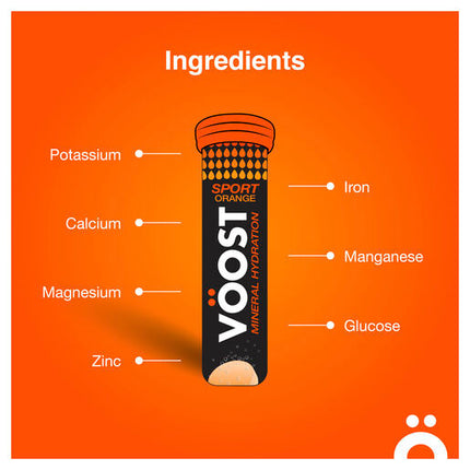 Voost Sports Isotonic Orange 10 Effervescent Tablets