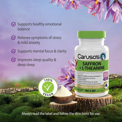 Caruso's Saffron + L-Theanine 30 Tablets