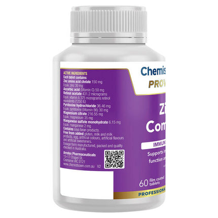 Chemists Own Provance Zinc Complex  60 Capsules