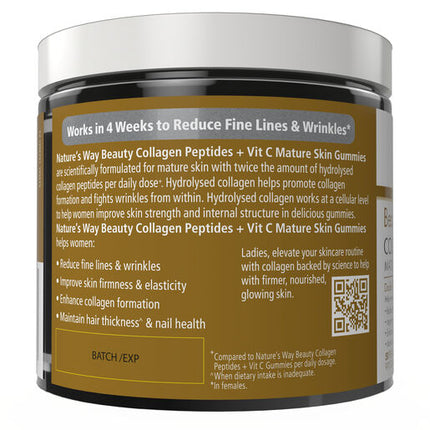 Nature's Way Beauty Collagen Peptides + Vit C Mature Skin 50 Gummies