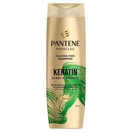 Pantene Miracles Keratin Sleek & Smooth Silicone-Free Shampoo 375ml