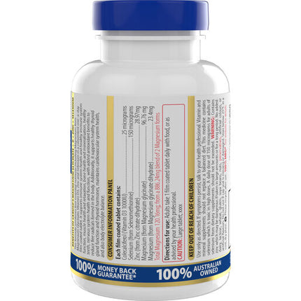 Caruso's Magnes Glycinate + D + Zinc + Selenium 60 Tablets