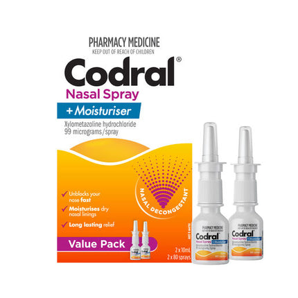 Codral Xylo Nasal Spray Twin Pack 2x10ml