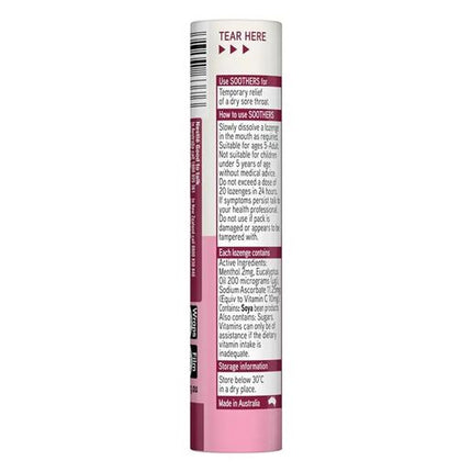 Soothers Liquid Centres Refreshing Berry Stick 10 Lozenges