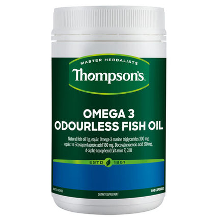 Thompson's Omega-3 Odourless Fish Oil 400 Capsules