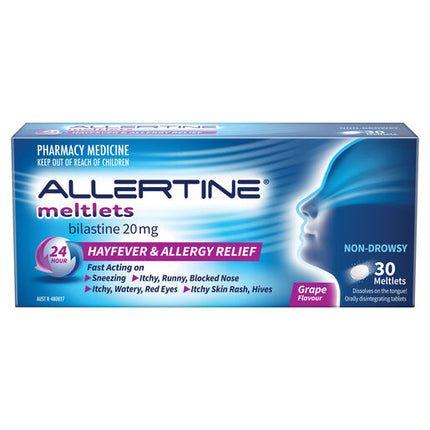 Allertine 20mg Meltlets 30 Blister