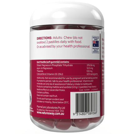 Nature's Way Magnesium Gummies L-Theanine 60 Capsules