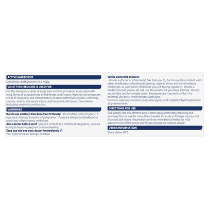 Voltaren Osteo Gel 12 Hourly 100g