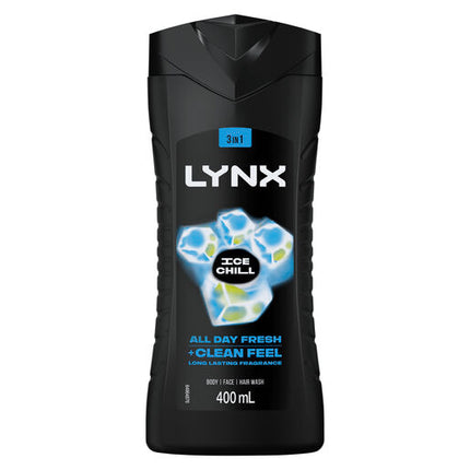 Lynx 3in1 Body Wash Ice Chill 400ml