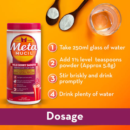 Metamucil Wild Berry Smooth 72 Doses