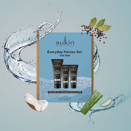 Sukin Everyday Heroes Set For Men Gift Pack