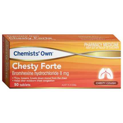 Chemists Own Chesty Forte 8mg  50 Tablets